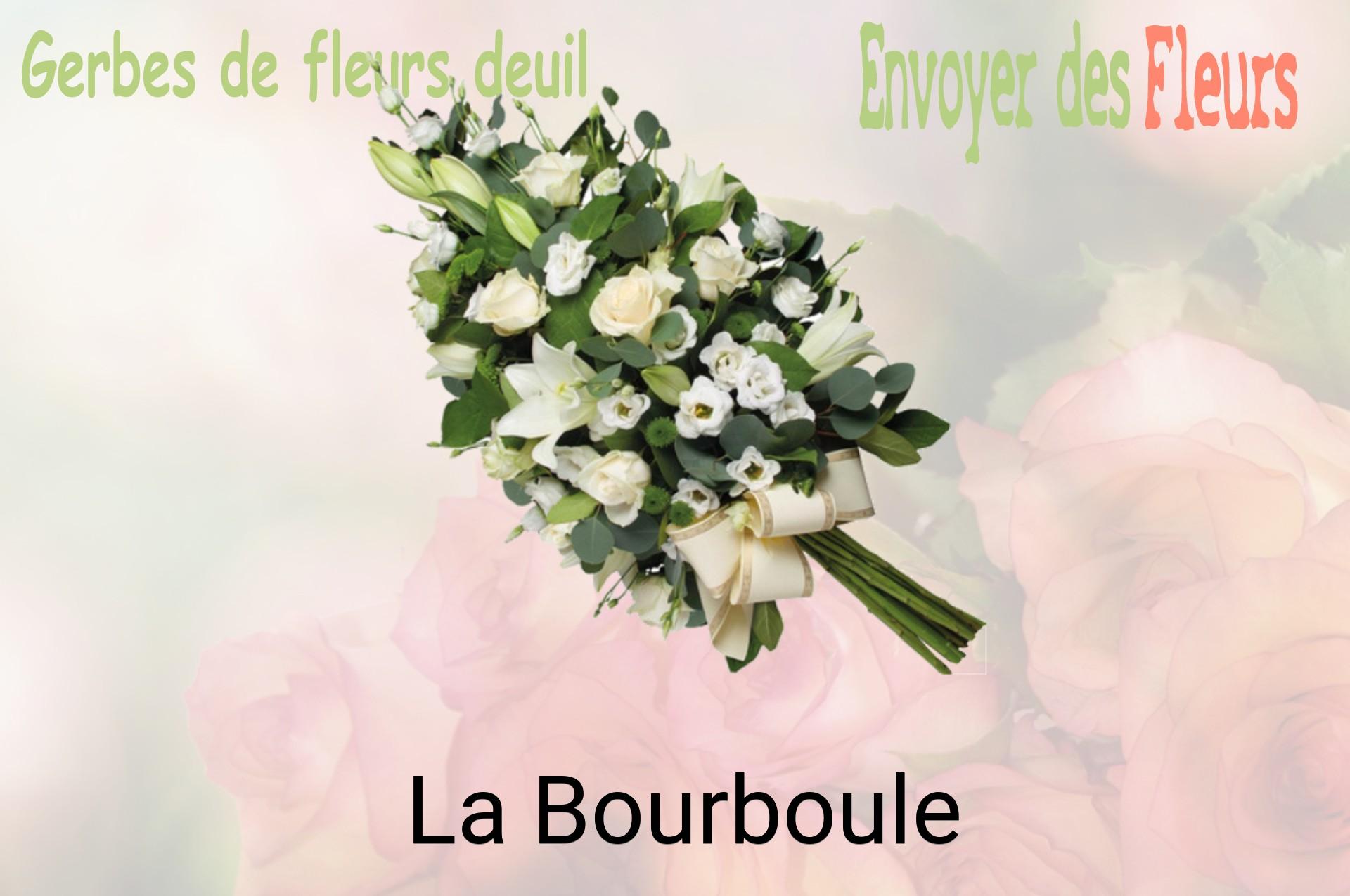 Gerbe de fleurs de deuil livrée à La Bourboule